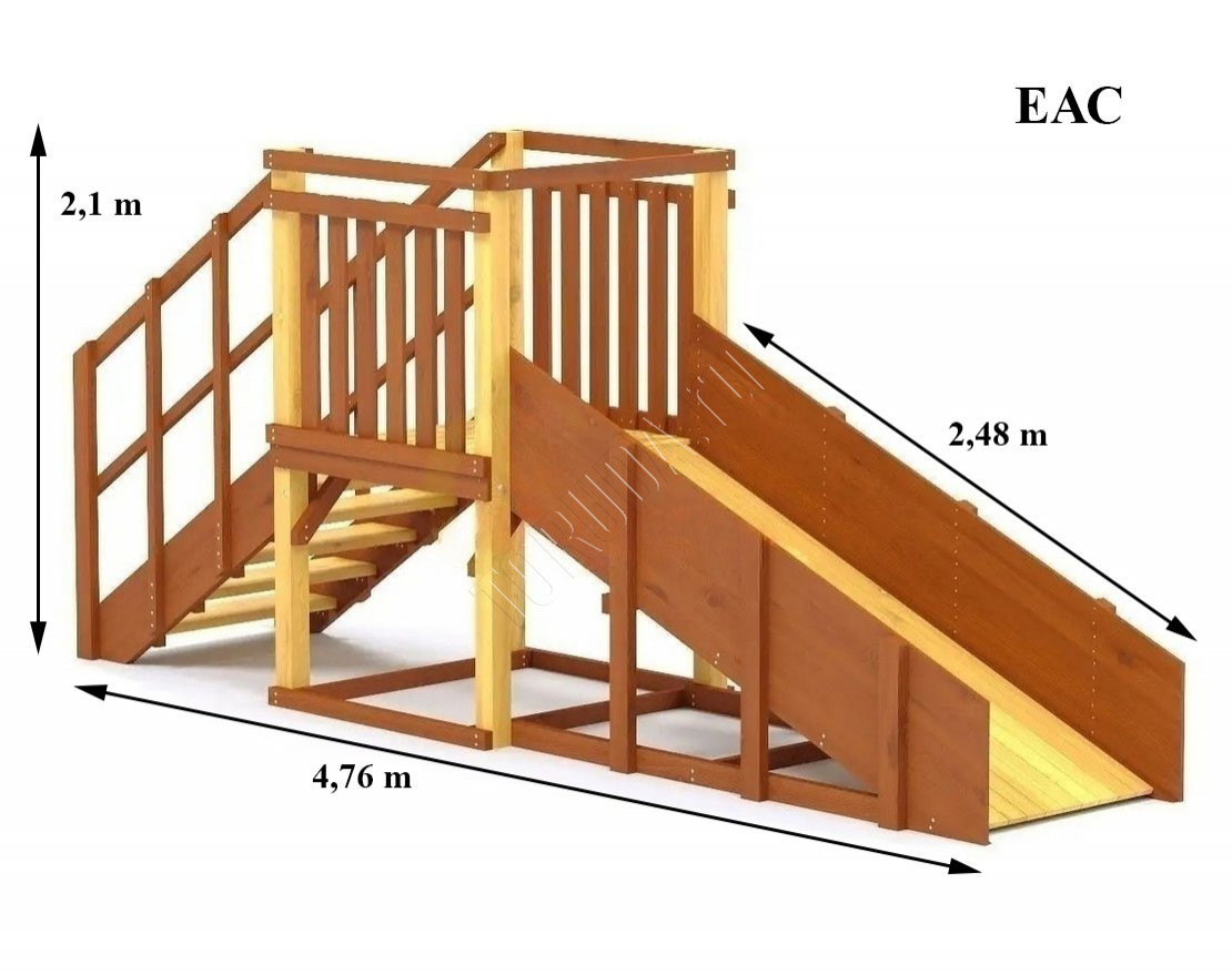 Зимняя деревянная горка TORUDA Север-1 (скат 2.3 м)